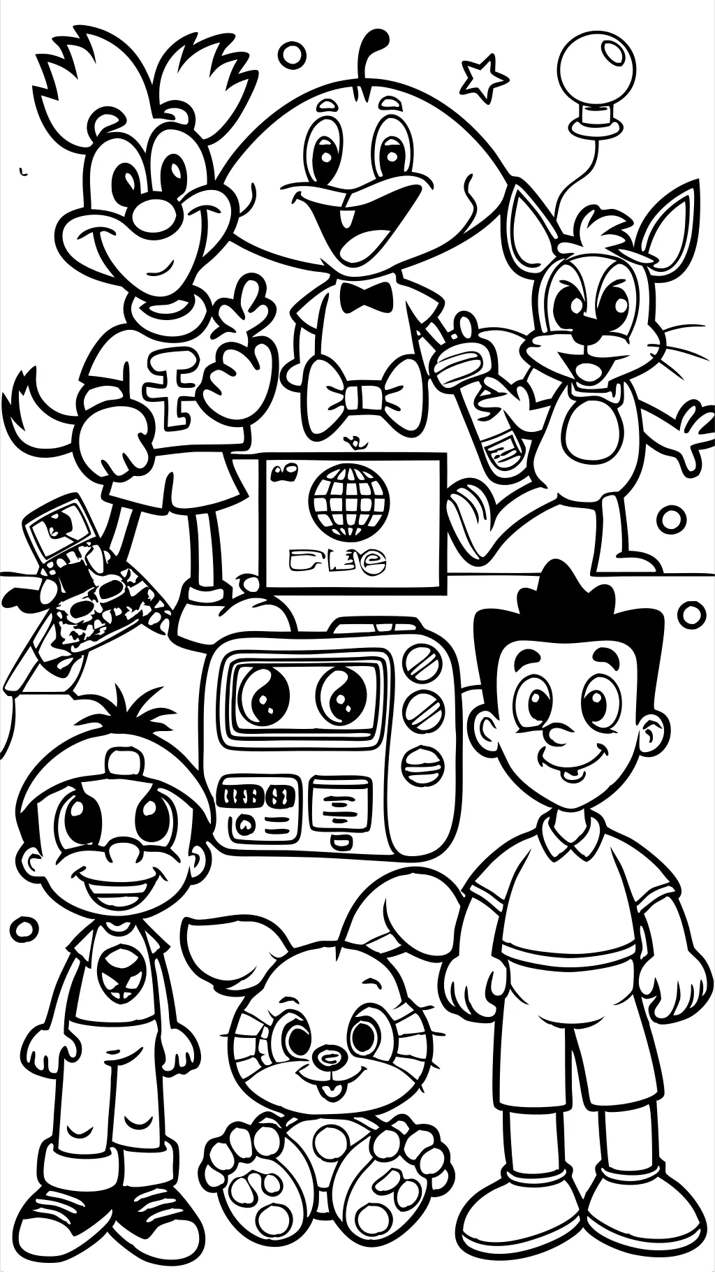 90’s cartoon coloring pages